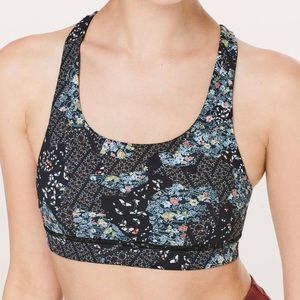 Lululemon Invigorate Bra Assemblage Alpine White Multi/ Black
